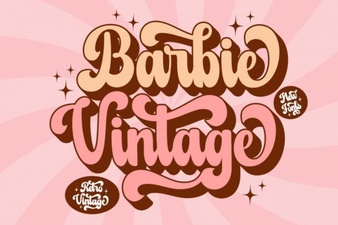 Vintage Barbie Fonts for Modern Designs