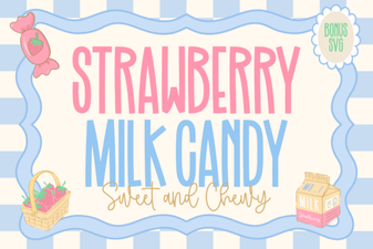Creative Uses for Strawberry Milk Candy Font