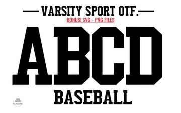 Free Varsity Army Font Design Template Download