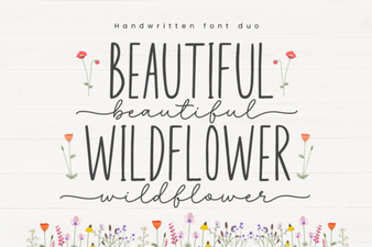 The Beautiful Wildflower Duo Font Bundle