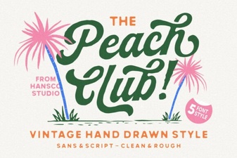 Peach Club Font Design Projects and Inspiration